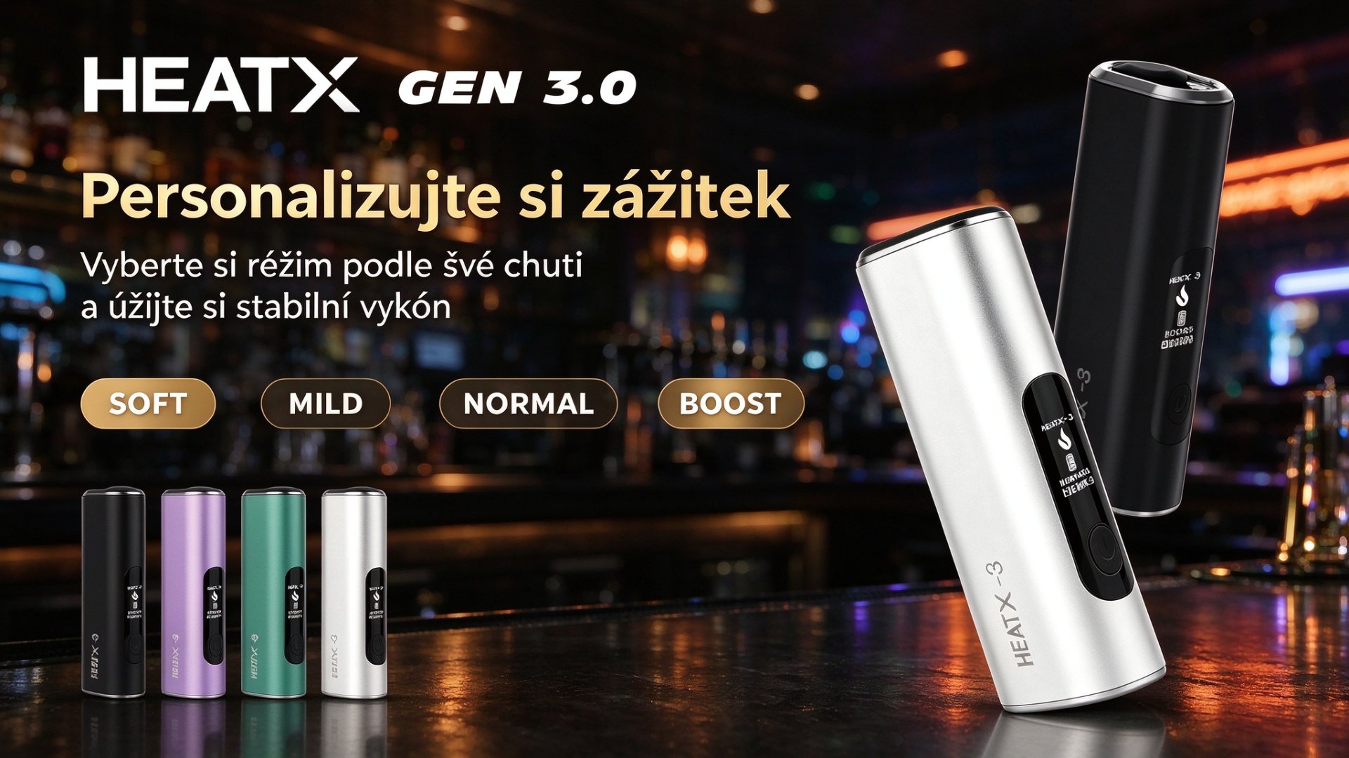 HEATX-3 β Experience personalization, four modes