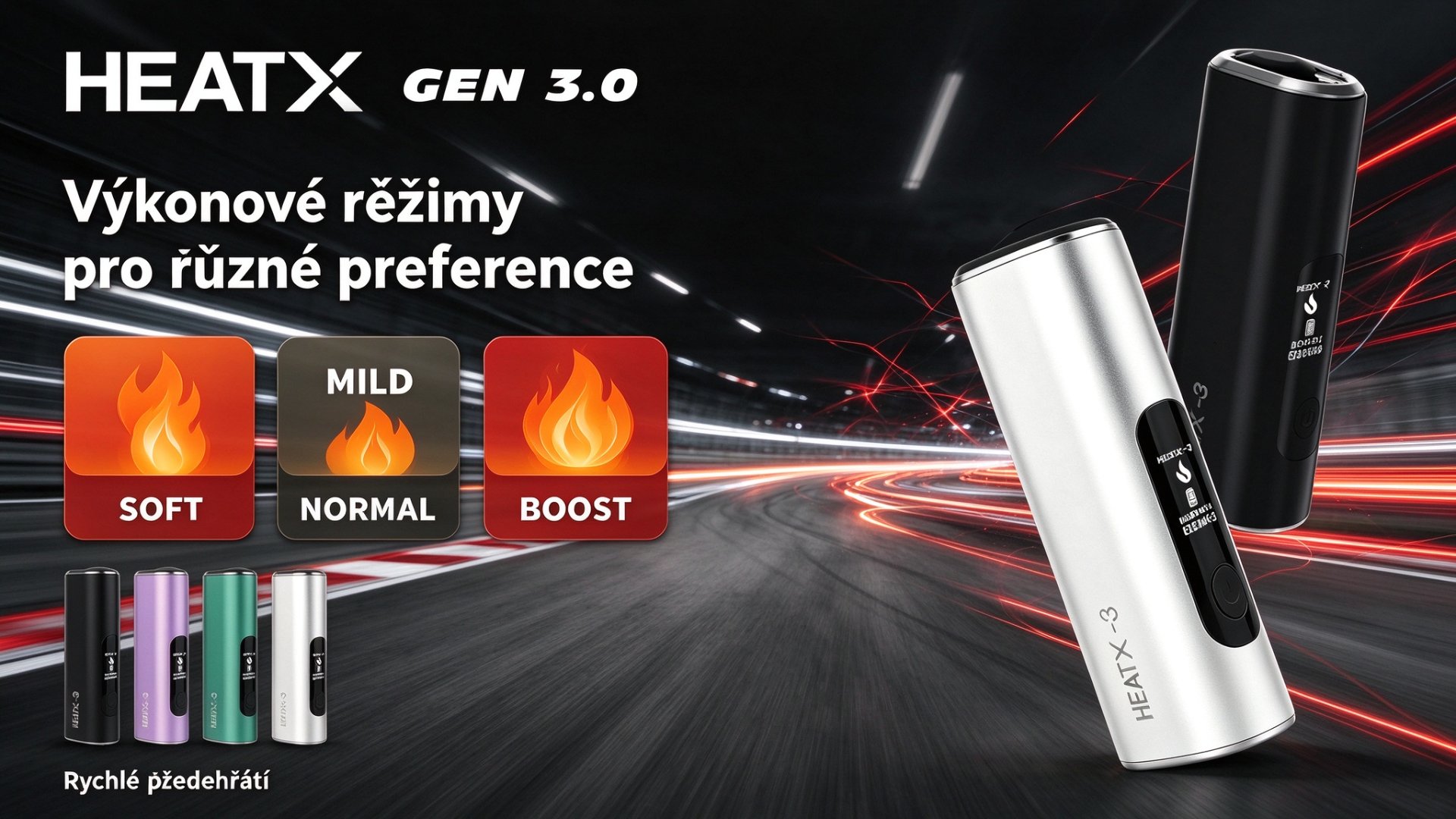 HEATX-3 β Power modes and fast pre-heating