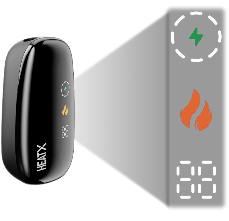HEATX device has a strong 1350mAh battery
