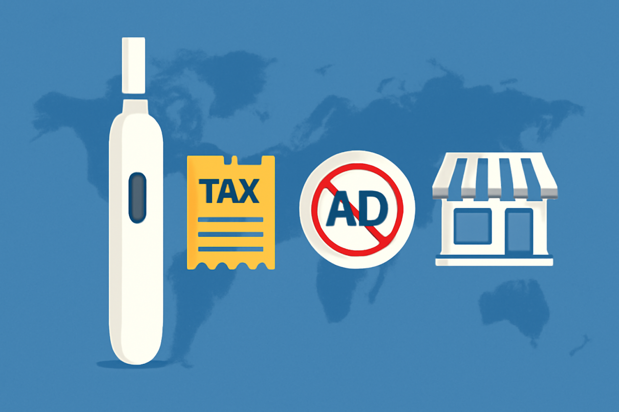Global Regulatory Comparison of Heat-Not-Burn Products Taxes, Ads, and Sales Channels